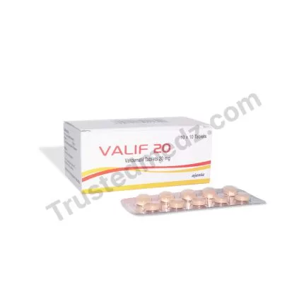 Valif 20 mg with Vardenafil, Generic Levitra pills for Sale