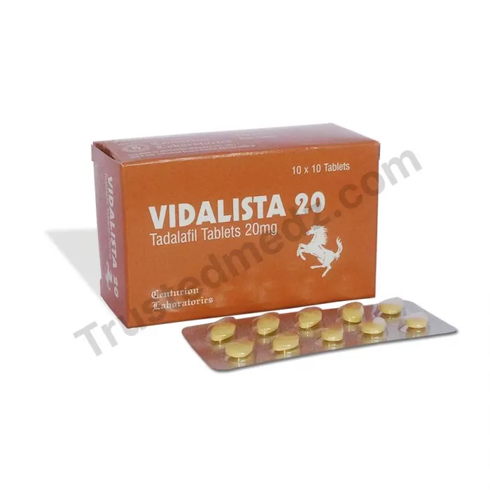 Vidalista tablets with Tadalafil 20 mg, Generic Cialis yellow for Sale