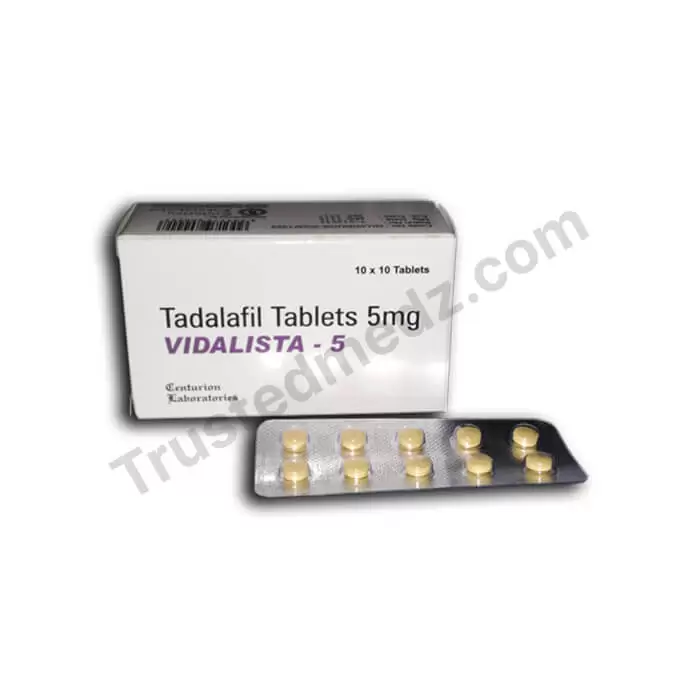 Vidalista 5 mg with Tadalafil, Generic Cialis pills for Sale