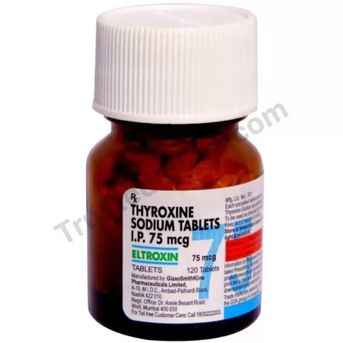 Eltroxin 75mg with Thyroxine Sodium, Generic tablets for Sale